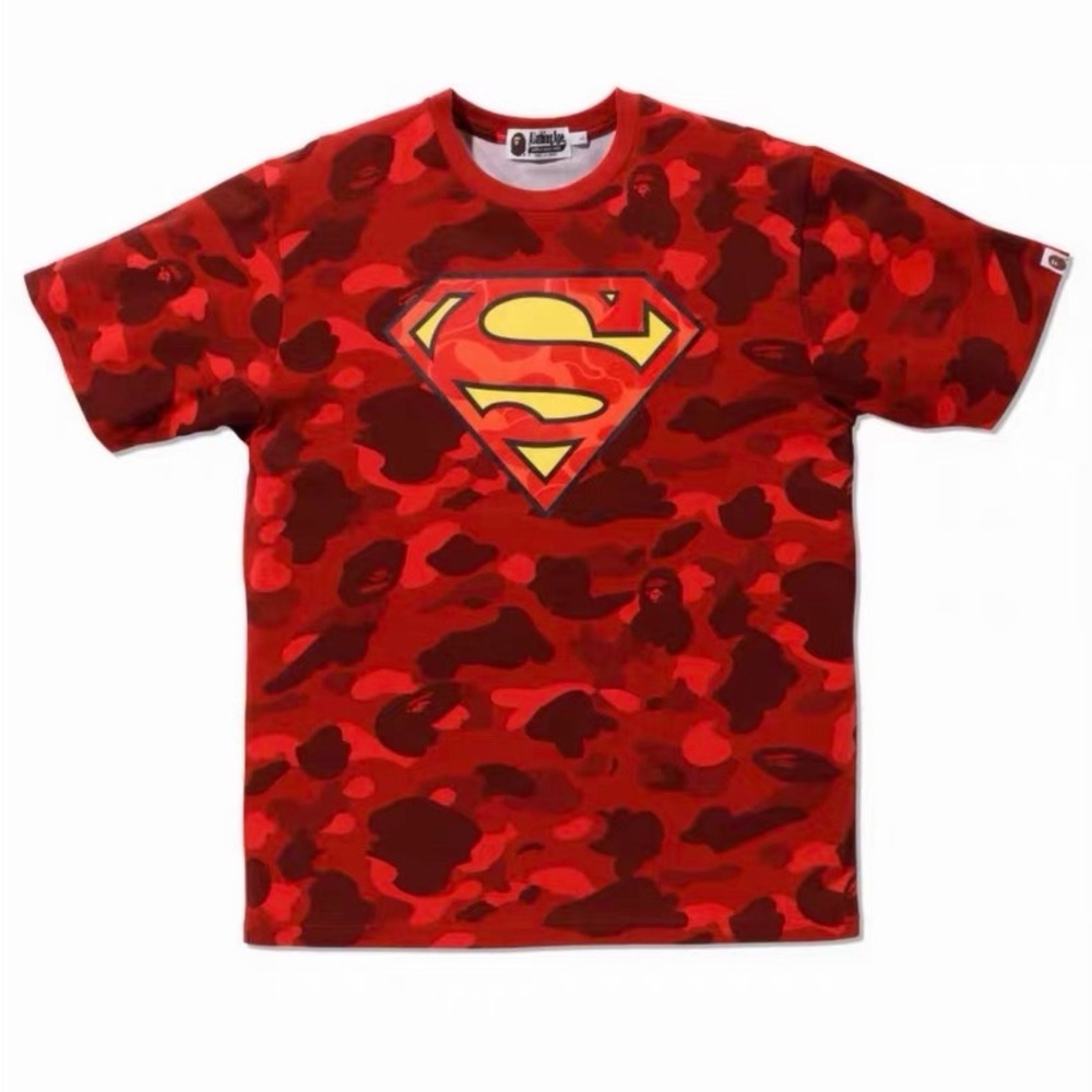 Bape x DC Superman Camo T-Shirt size：110cm